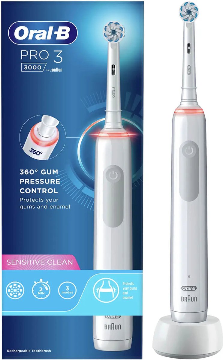 Oral-B Pro 3 3300 Elektrische tandenborstel Wit