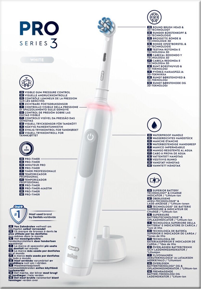 Oral-B Pro 3 3500 Elektrische Tandenborstel Wit