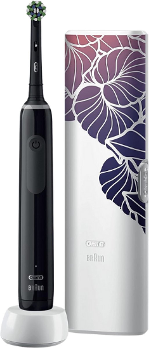 Oral-B Pro 3 3500 Zwart Elektrische Tandenborstel Floral Edition