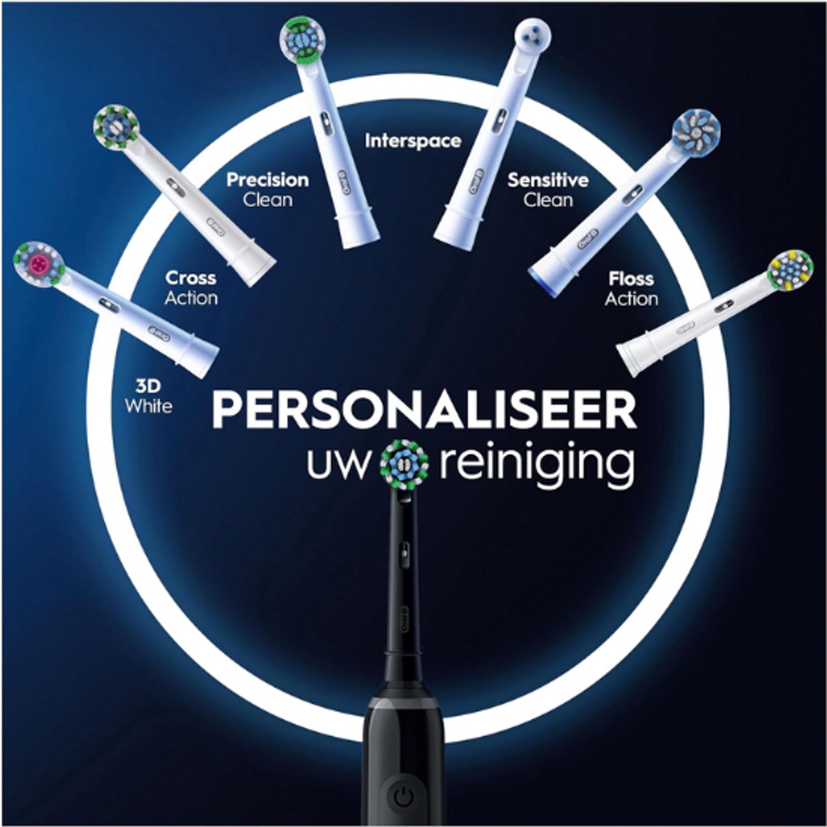 Oral-B Pro 3 3500 Zwart Elektrische Tandenborstel Floral Edition