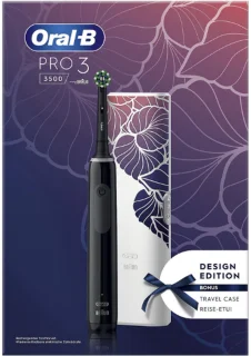 Oral-B Pro 3 3500 Zwart Elektrische Tandenborstel Floral Edition