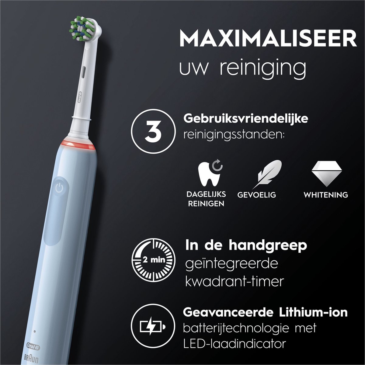 Oral-B Pro 3 3770 Elektrische Tandenborstel Blauw