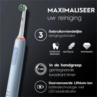 Oral-B Pro 3 3770 Elektrische Tandenborstel Blauw