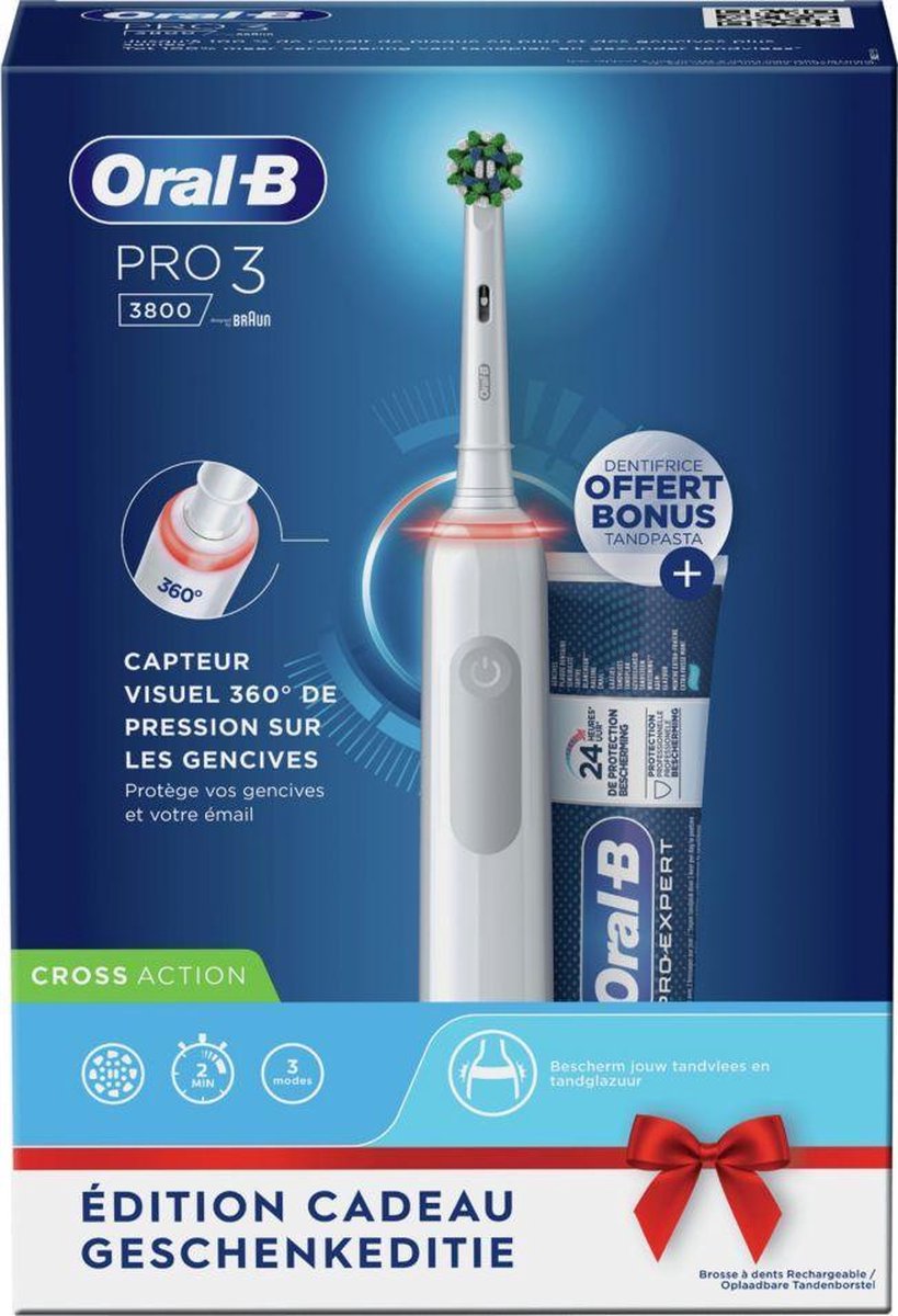 Oral-B Pro 3 3800 Elektrische Tandenborstel Wit