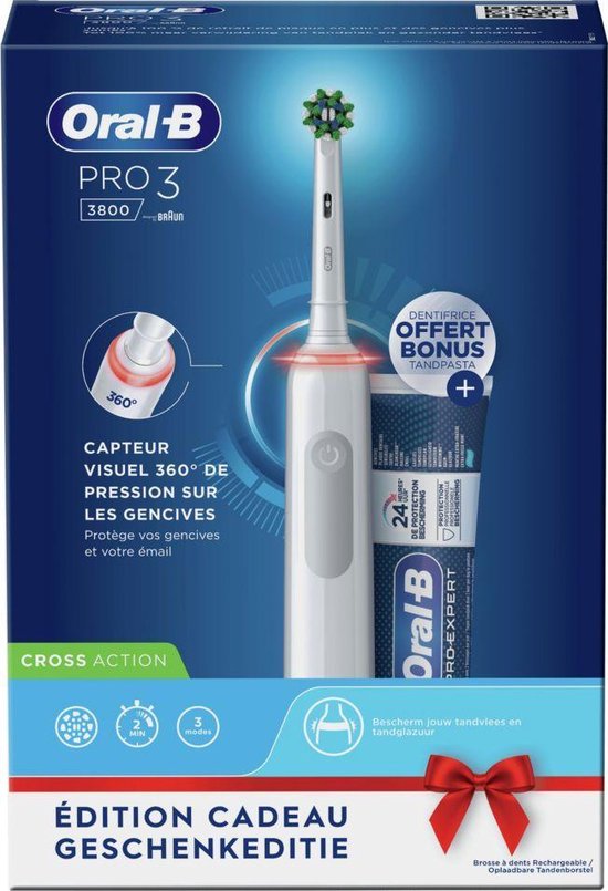 Oral-B Pro 3 3800 Elektrische Tandenborstel Wit
