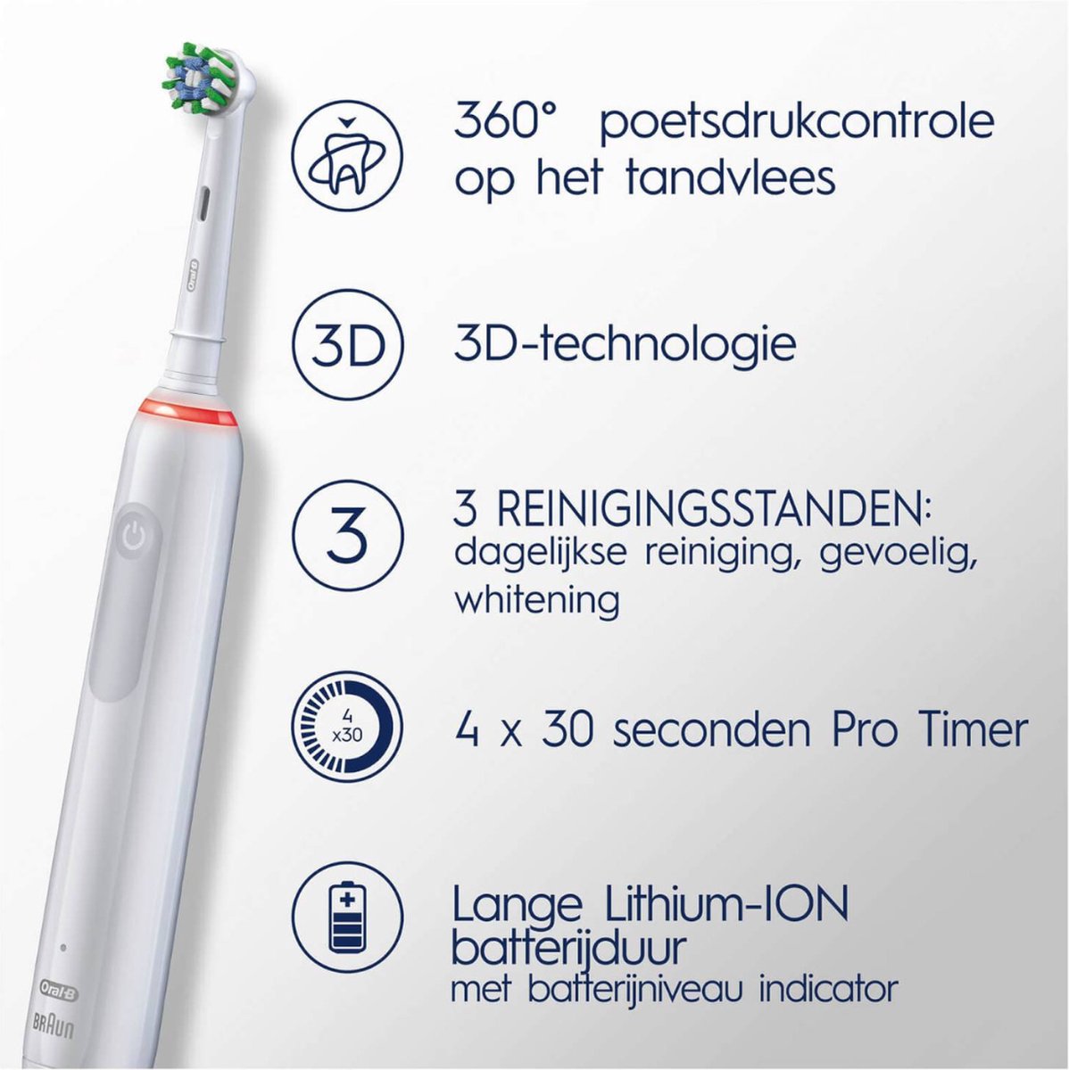 Wat vinden we goed aan de Oral-B PRO 3 3800 White Pro-Expert Edition elektrische tandenborstel