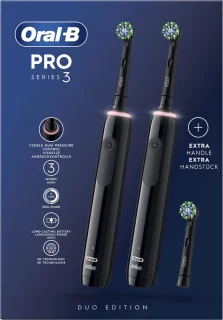 Oral-B Pro 3 3900 Duo Elektrische Tandenborstel Zwart 2-pack
