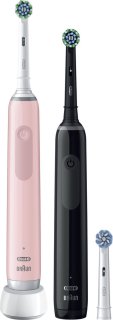 Oral B Pro 3 3900 Duo elektrische tandenborstel zwart en roze