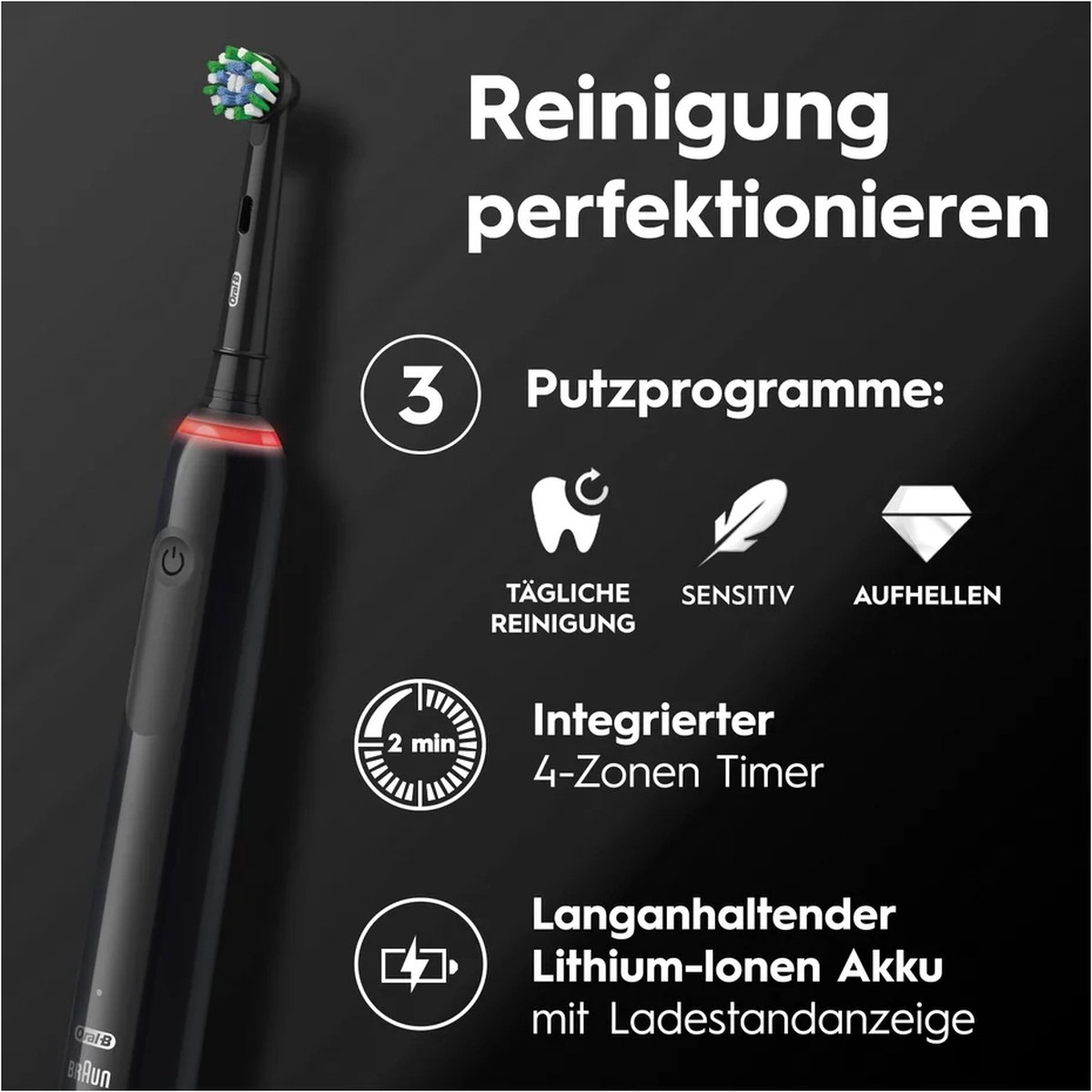 Oral-B Pro 3 3900 Duo Elektrische Tandenborstel Zwart Wit