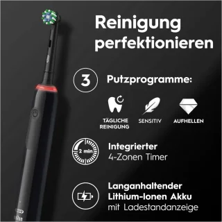 Oral-B Pro 3 3900 Duo Elektrische Tandenborstel Zwart Wit