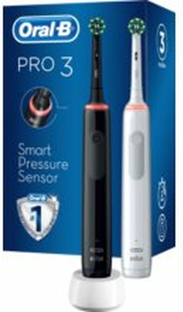 Oral-B Pro 3 3900 Duo Elektrische Tandenborstel Zwart Wit