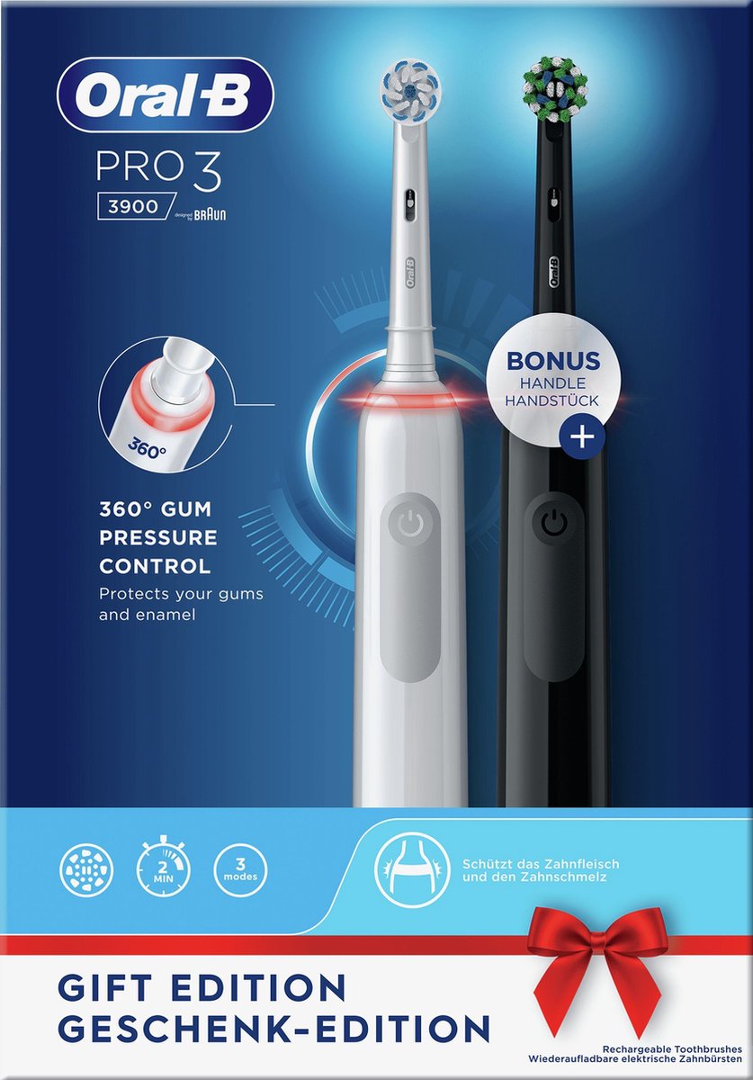 Oral-B Pro 3 3900 Elektrische Tandenborstel Duo