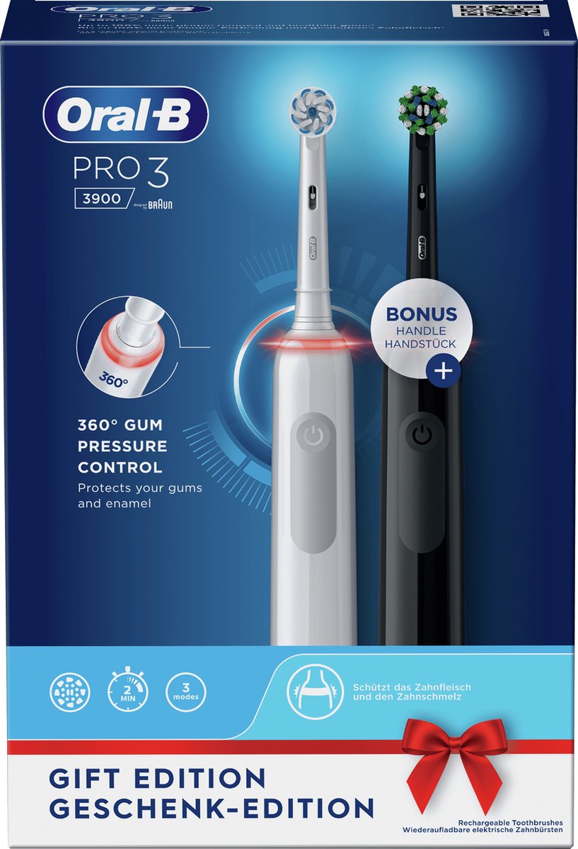 Oral-B Pro 3 3900 Elektrische Tandenborstel Duo