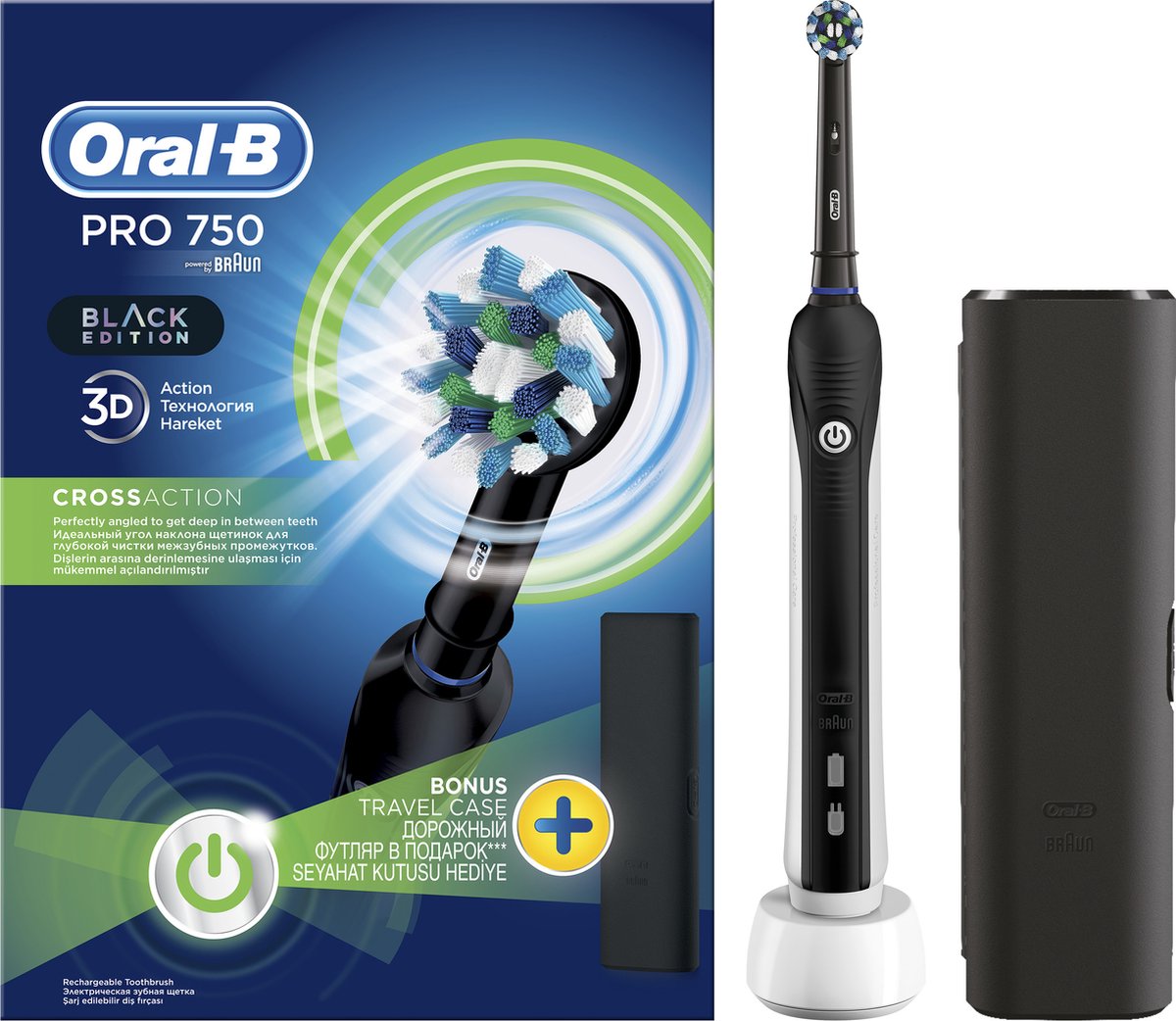 Oral-B PRO 750 Elektrische Tandenborstel Zwart