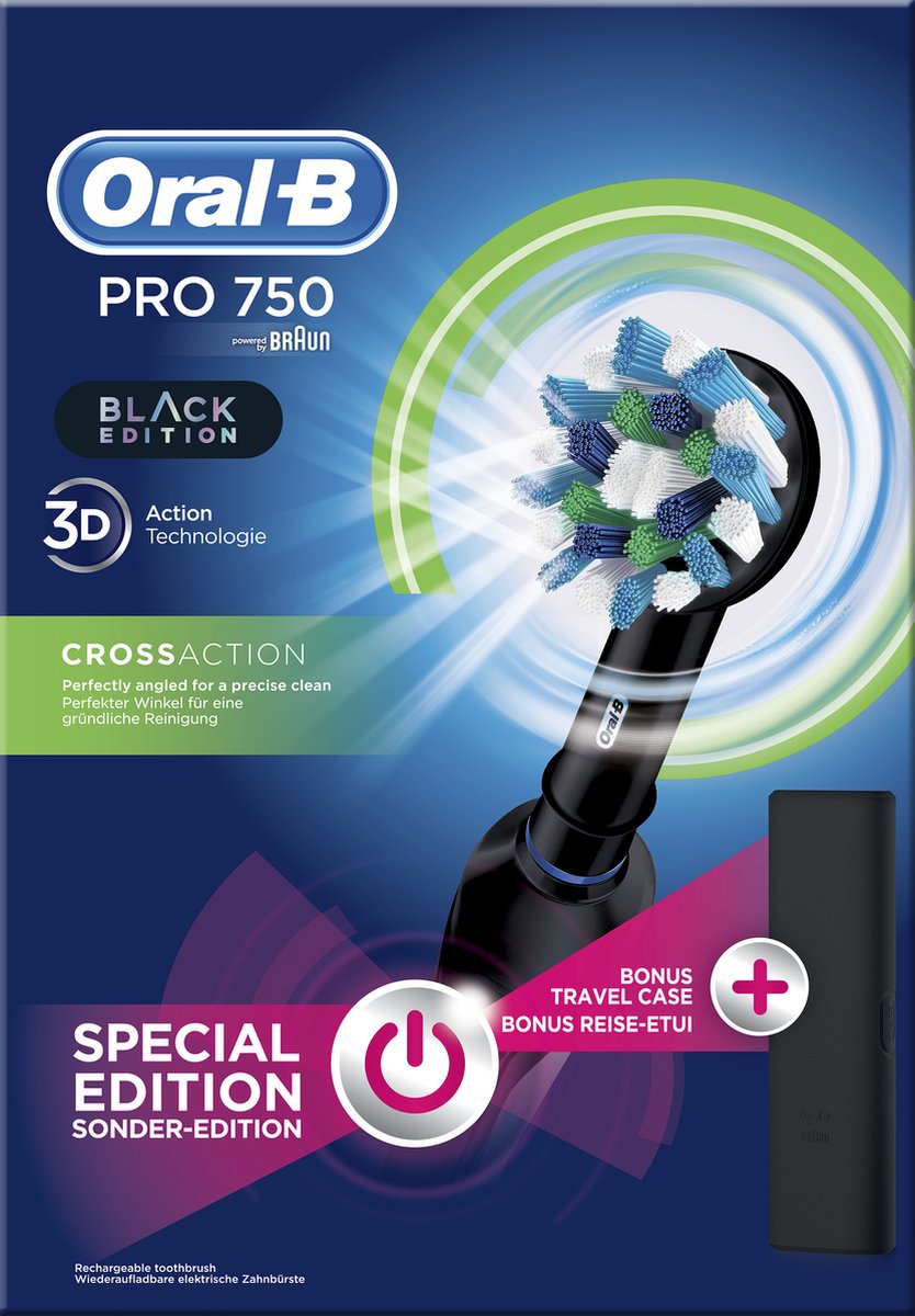 Oral-B PRO 750 Elektrische Tandenborstel Zwart