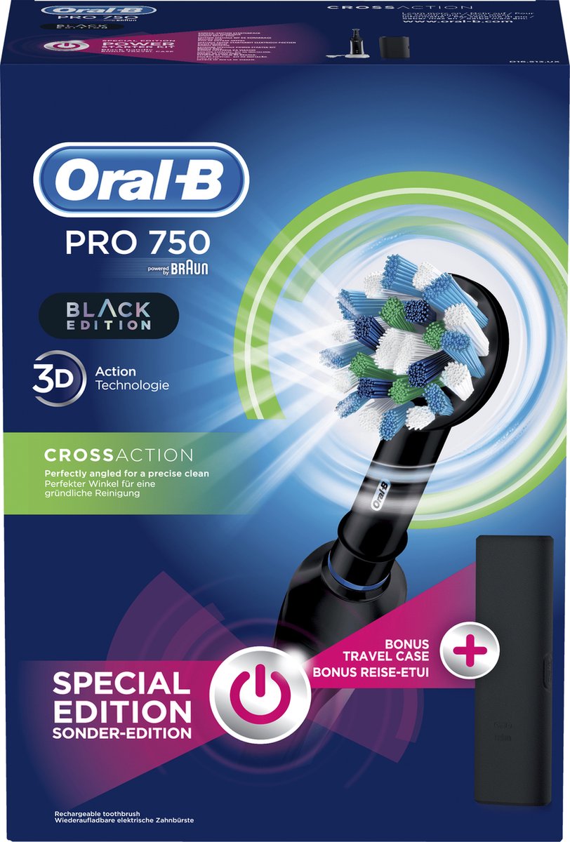 Oral-B PRO 750 Elektrische Tandenborstel Zwart