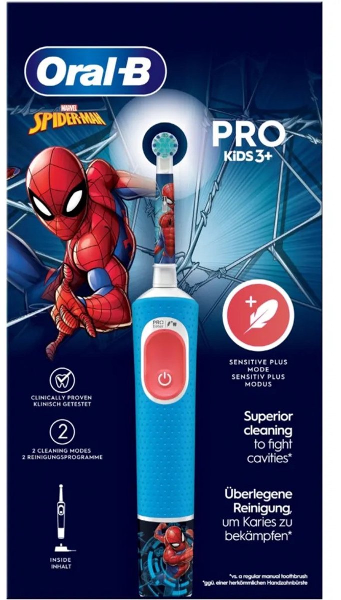 Wat vinden we goed aan de Oral-B Pro Kids Spider-Man Elektrische Tandenborstel