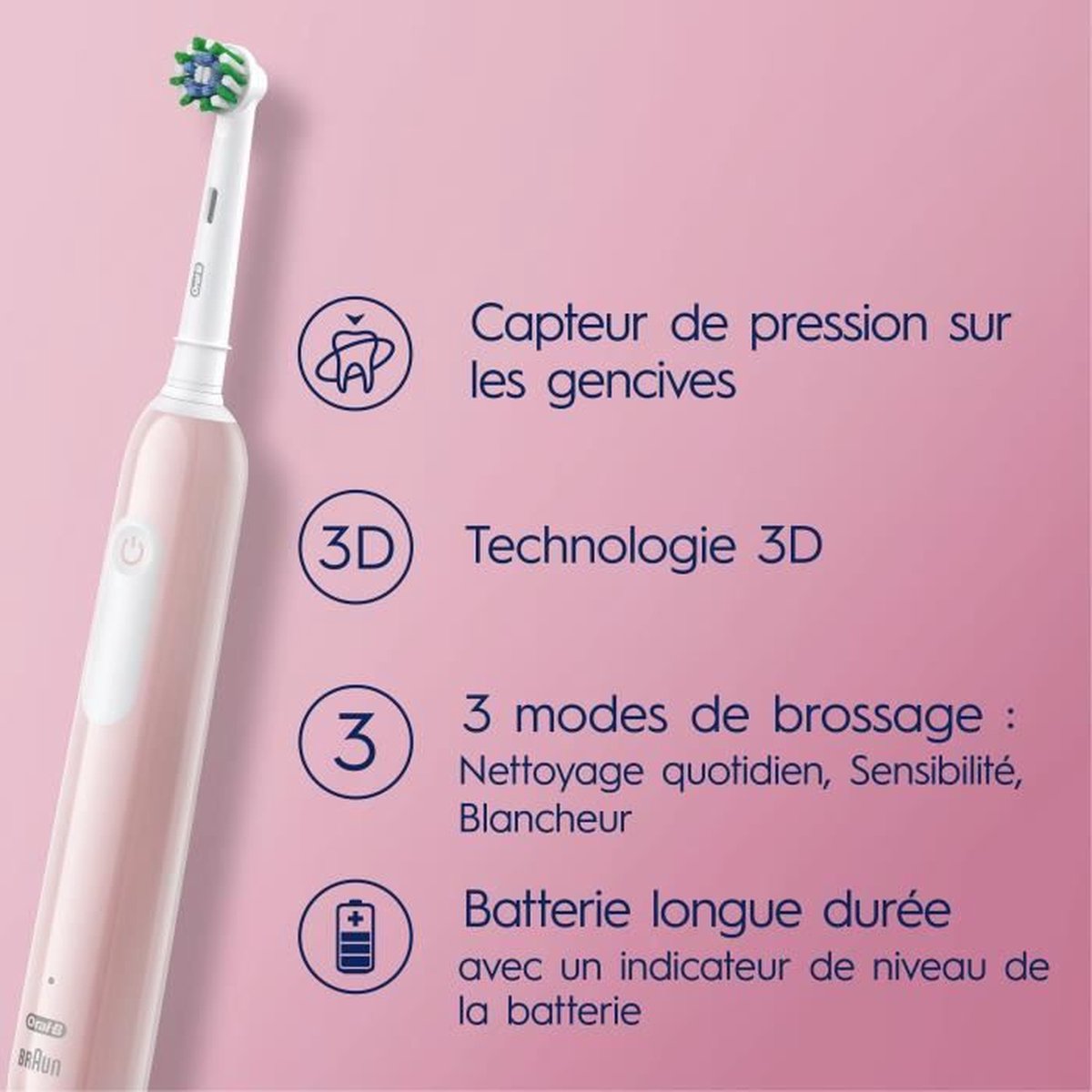 Oral-B Pro Series 1 elektrische tandenborstel 80713551 Roos