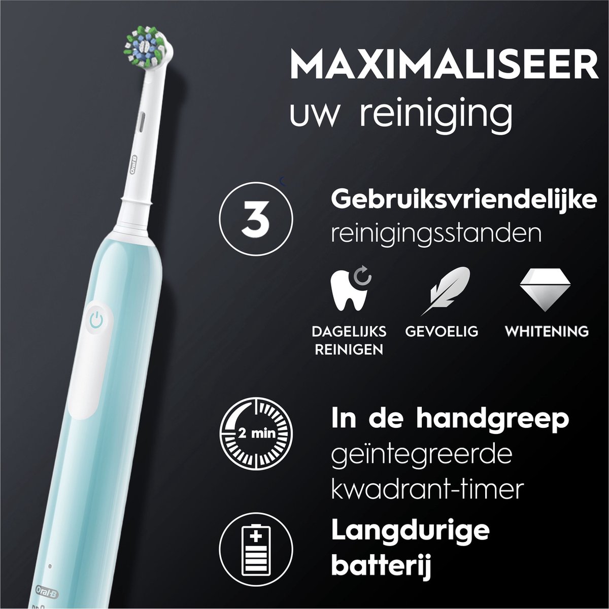 Oral-B Pro Series 1 Elektrische Tandenborstel Blauw/Zwart
