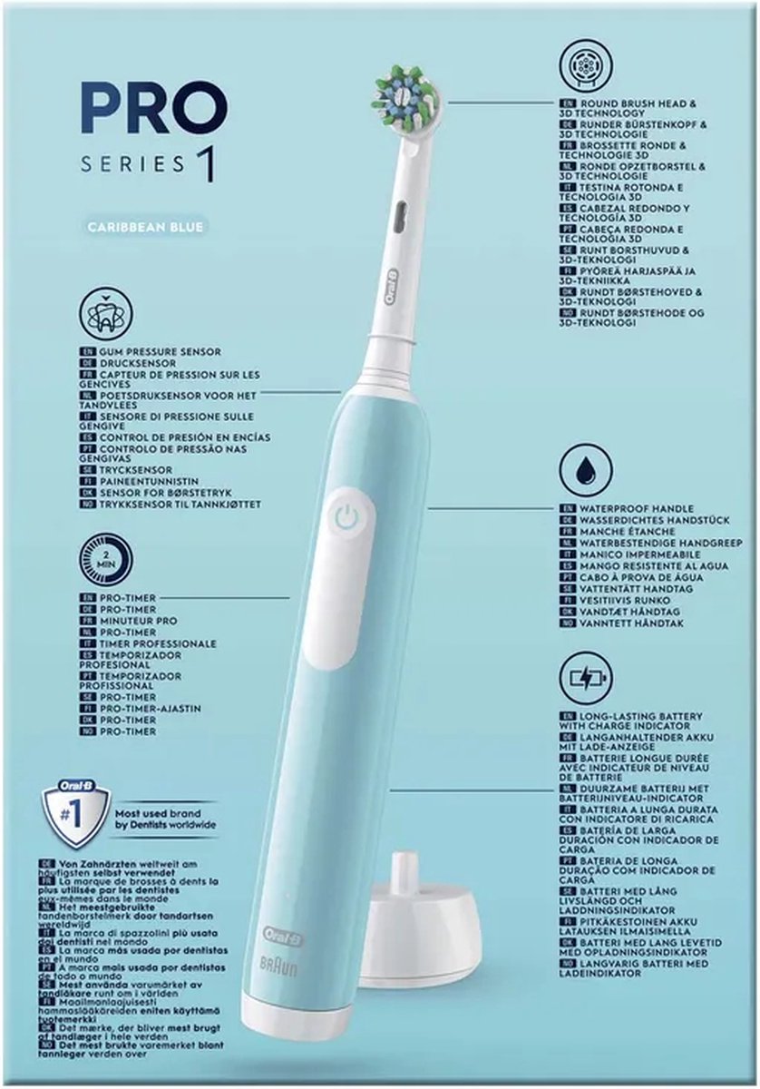 Oral-B Pro Series 1 Elektrische Tandenborstel Blauw/Zwart