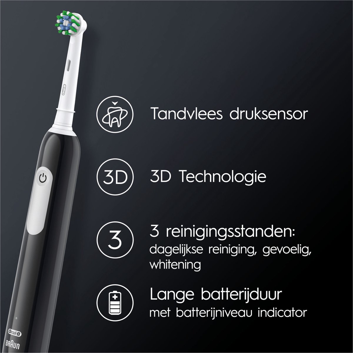 Oral-B Pro Series 1 Zwart Elektrische Tandenborstel