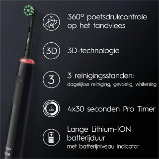 Oral-B Pro3 3000 elektrische tandenborstel inclusief 2 opzetborstels