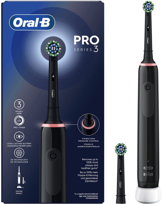 Oral-B Pro3 3000 elektrische tandenborstel inclusief 2 opzetborstels review