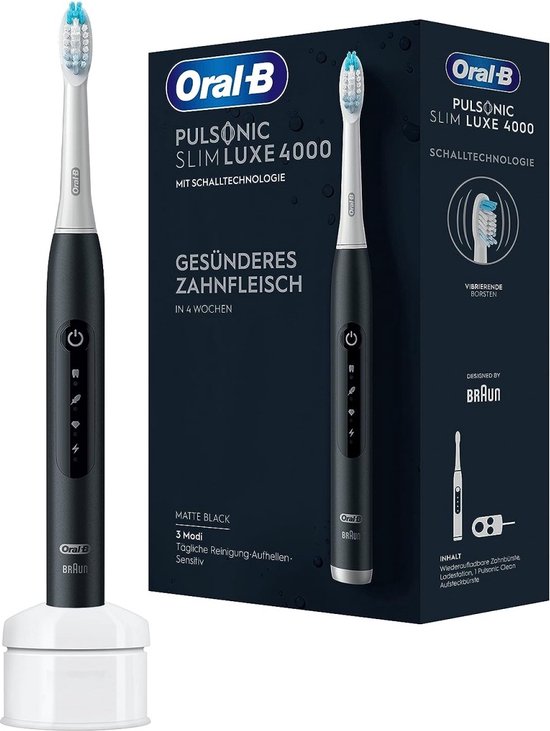 Oral-B Pulsonic Slim Luxe 4000 elektrische tandenborstel zwart