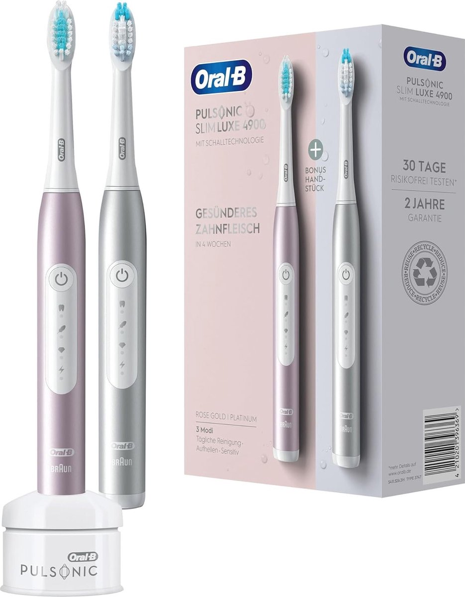 Oral-B Pulsonic Slim Luxe 4900 Duo Platinum/Rosegold