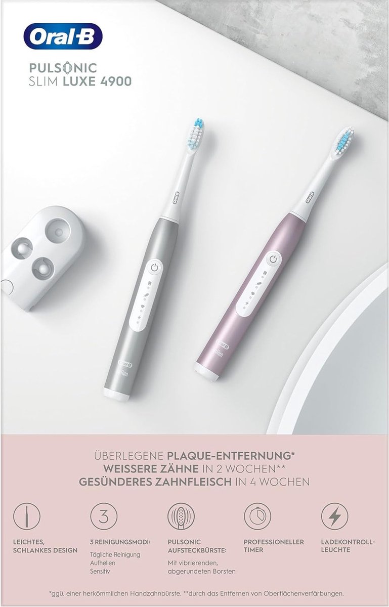 Oral-B Pulsonic Slim Luxe 4900 Duo Platinum/Rosegold