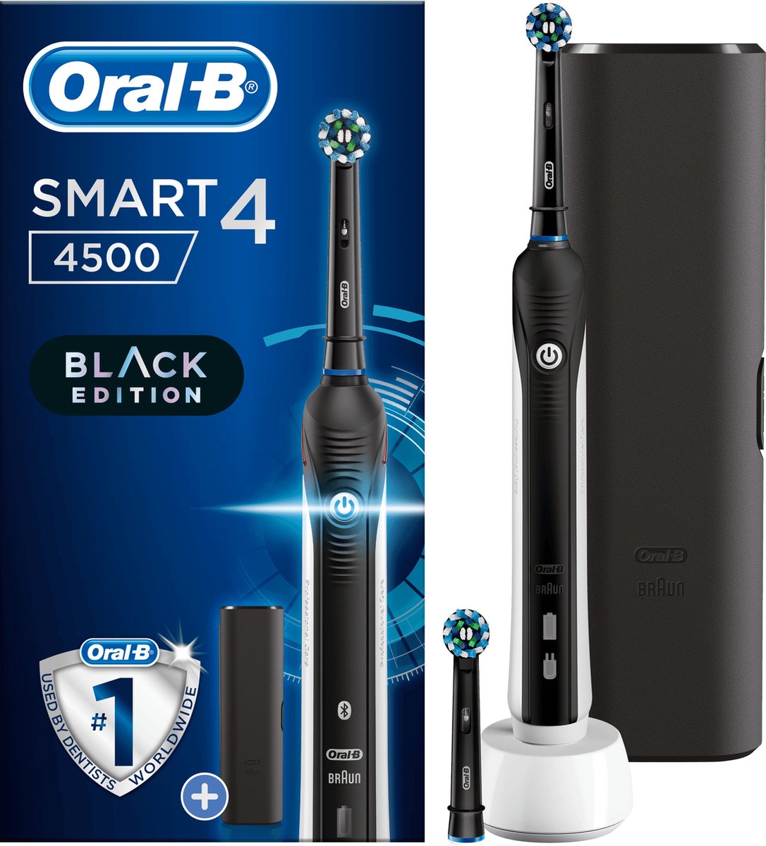 De Oral-B Smart 4 4500 Elektrische Tandenborstel Zwart in één oogopslag