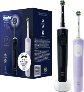 Oral-B Vitality 100 Duo Elektrische Tandenborstel Zwart Lila
