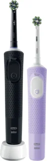 Oral-B Vitality 100 Duo Elektrische Tandenborstel Zwart Lila