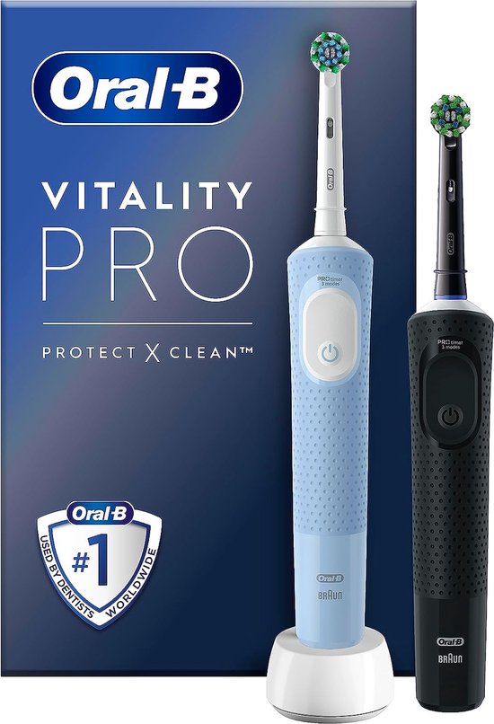 Oral-B Vitality Pro D103 Elektrische Tandenborstel Duopack Blauw/Zwart