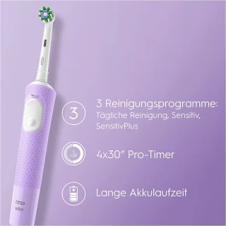 Oral-B Vitality Pro Protect X Clean elektrische tandenborstel Lilac Mist