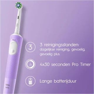 Oral-B Vitality Pro Protect X Clean elektrische tandenborstel Lilac Mist