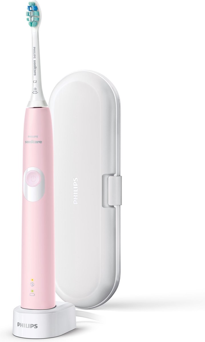 Wat vinden we goed aan de Philips ProtectiveClean 4300 HX6806/03 Elektrische tandenborstel roze