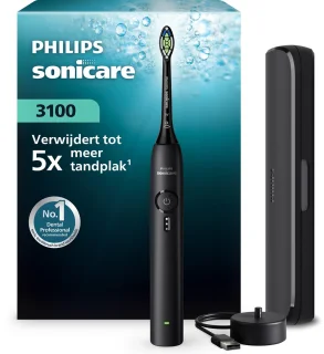 De Philips Sonicare 3100 Elektrische Tandenborstel Zwart HX4033/32 in één oogopslag