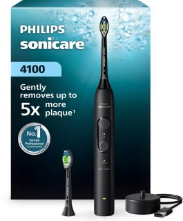 De Philips Sonicare 4100 Series elektrische tandenborstel HX4042/52 – zwart in één oogopslag