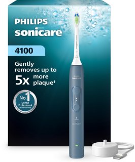 De Philips Sonicare 4100 Series HX4041/48 elektrische tandenborstel - blauw in één oogopslag