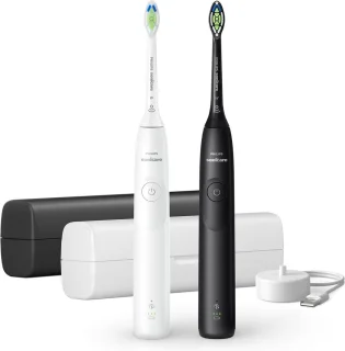Philips Sonicare 5300 Series HX7109/01 Duo Elektrische Tandenborstels Wit & Zwart