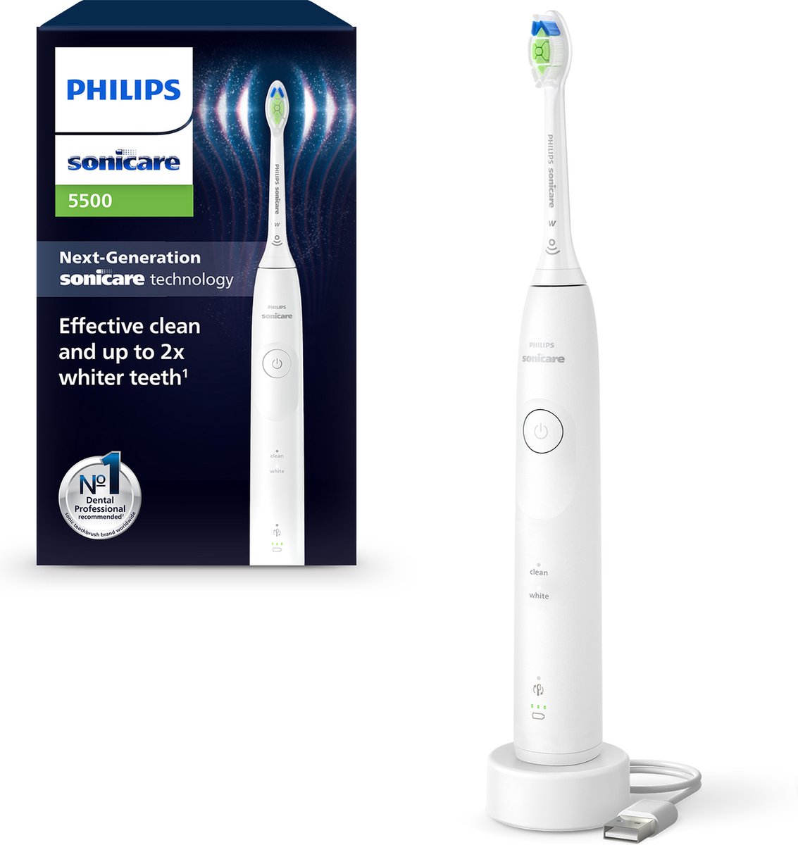 Philips Sonicare 5500 Series Elektrische Tandenborstel HX7110/01 Wit