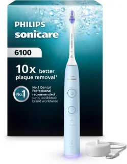 Philips Sonicare 6100 Elektrische tandenborstel – Lichtblauw (HX7406/01)