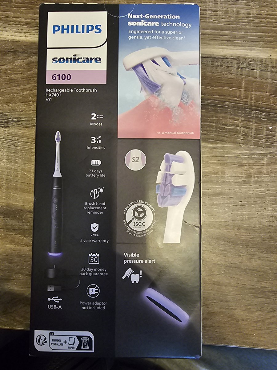Wat vinden we goed aan de Philips Sonicare 6100 elektrische tandenborstel zwart