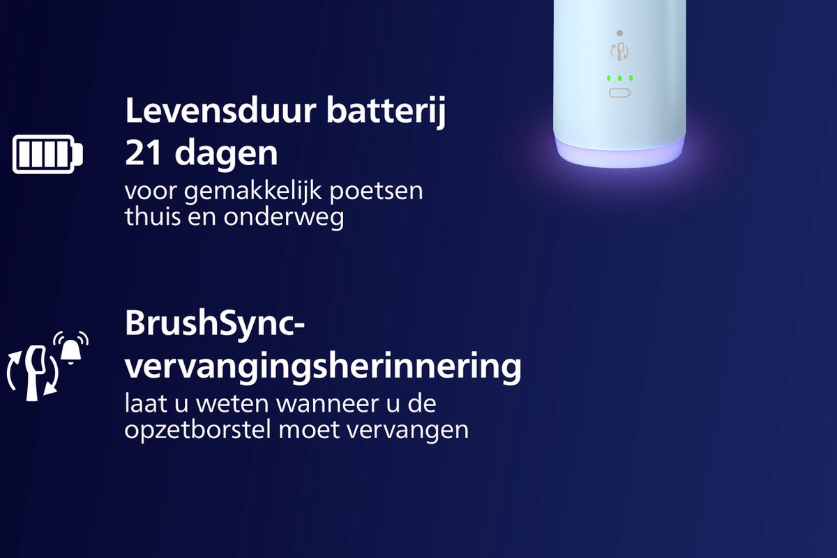 Philips Sonicare 6100 HX7406/02 Elektrische Tandenborstel Lichtblauw