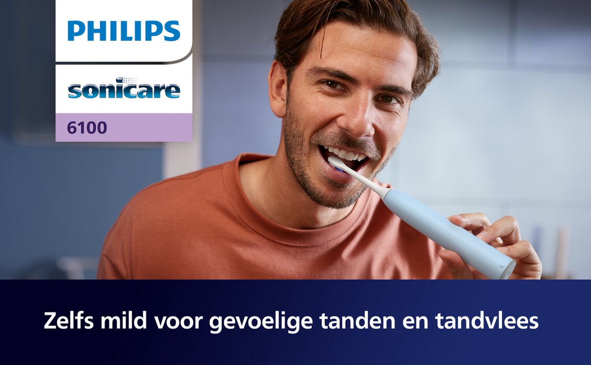 Philips Sonicare 6100 HX7406/02 Elektrische Tandenborstel Lichtblauw
