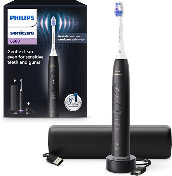 Philips Sonicare 6500 HX7411/02 Elektrische Tandenborstel Zwart