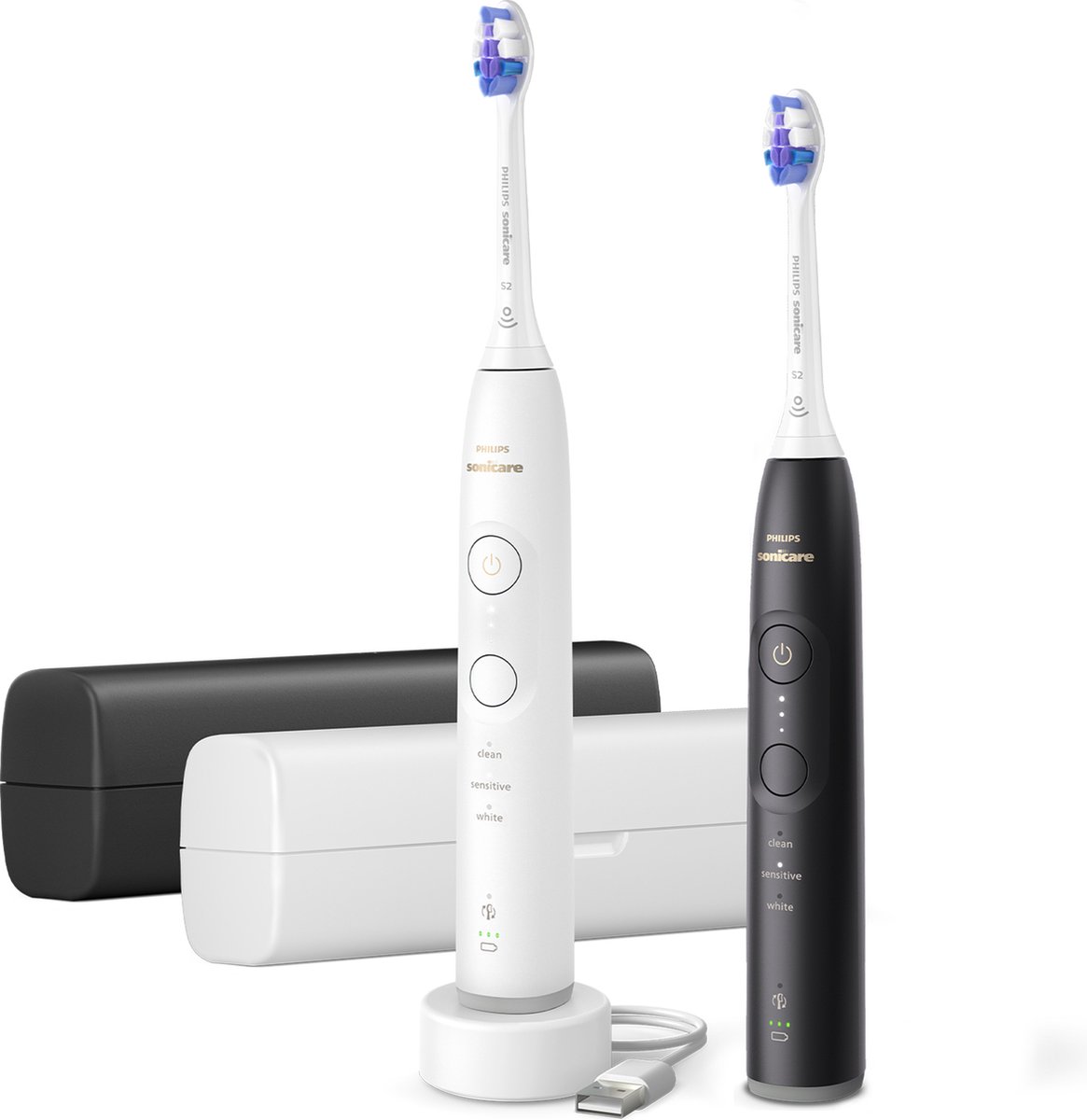 Philips Sonicare 6500 Series HX7419/01 Elektrische Tandenborstel Duopack Zwart & Wit