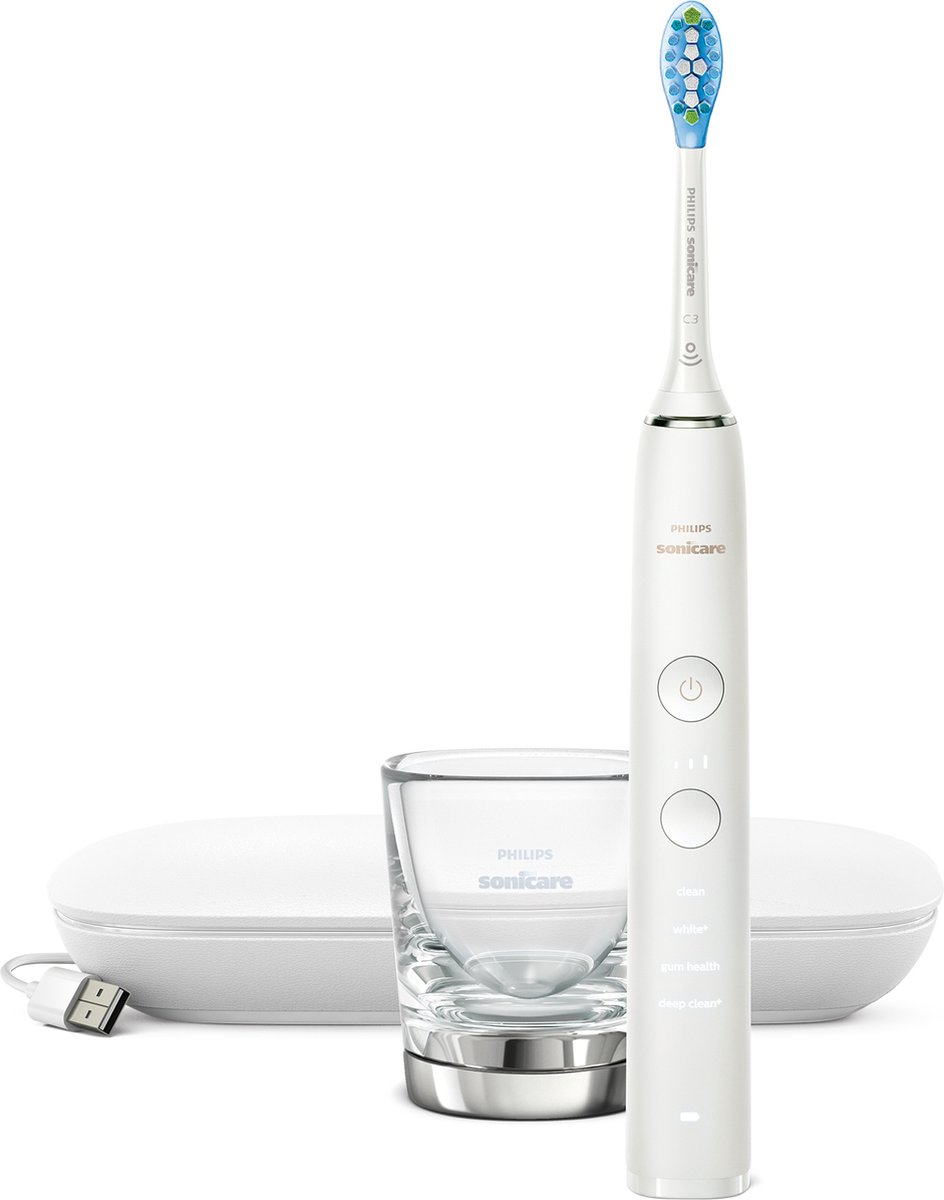 Philips Sonicare Diamondclean 9000 HX9911/27 en Power Flosser 3000 HX3806/31 Wit