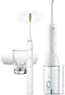 Philips Sonicare Diamondclean 9000 HX9911/27 en Power Flosser 3000 HX3806/31 Wit
